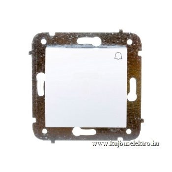 CARLA-1714-10 Nyomógomb csengőjellel  FEHÉR