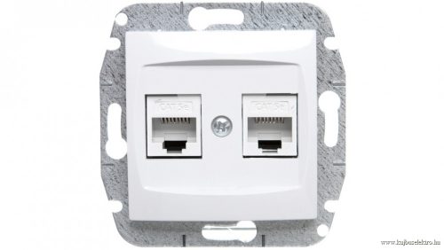 CARLA-1749-10 Cat5e 2xRJ45 aljzat  FEHÉR