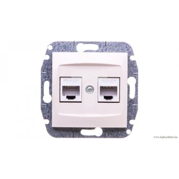 CARLA-1749-11 Cat5e 2xRJ45 aljzat  KRÉM