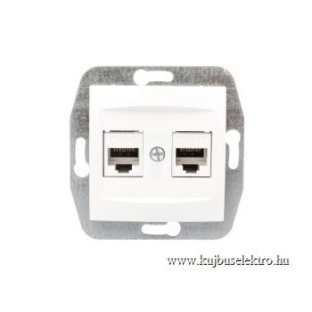 CARLA-1784-10 2xRJ45 computer cat 6 aljzat FEHÉR
