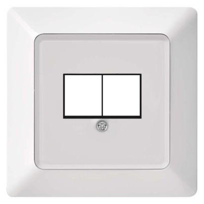 EMOS--A6004.4 - CSATLAKOZÓALJZAT BURKOLAT 2×RJ45