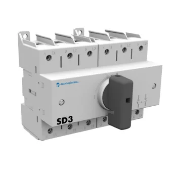   Technoelectric - SD2 3*80A C/O - Moduláris terheléskapcsoló - átkapcsoló (C/O), 1-0-2, 3x80A, közvetlen kar (fekete) - HD Hungária - 192063