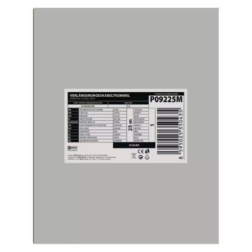 EMOS--P09225M - KÁBELDOB 4ALJZAT 25M 2,5MM PVC S