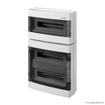   EP-LUX PLUS 3x18mod. (18mod+2x18mod) (PE+N) IP65 átlátszó ajtóval, falon kívüli kiselosztó doboz