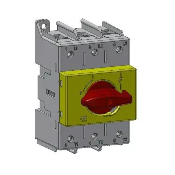   Technoelectric - SD3 3*160A, piros/sárga - Moduláris terheléskapcsoló, 3x160A, 0-1 állás, közvetlen vészhelyzeti kar (piros/sárga) - HD Hungária - 19712