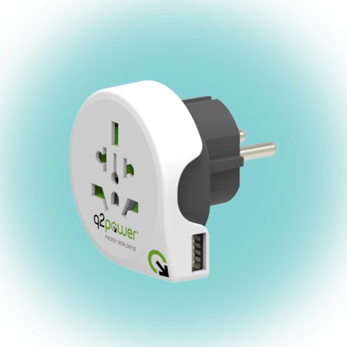 SOMOGYI ELEKTRONIC - 1.100110 - Utazóadapter "World to Europe USB" Q2