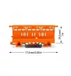 WAGO 221-500 rögzítő adapter narancs, 17,5széx25,5max77,6mé mm WAGO