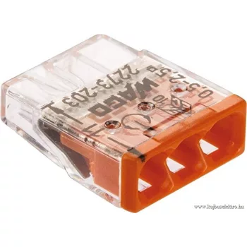   WAGO 2273-203 vezeték összekötő 3x0,5-2,5mm² átlátszó ház