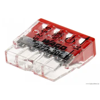   WAGO 2273-204 vezeték összekötő 4x0,5-2,5mm² átlátszó ház