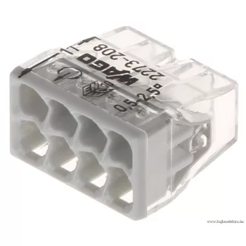   WAGO 2273-208 vezeték összekötő 8x0,5-2,5mm² átlátszó ház