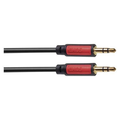 EMOS--SM5001 - KÁBEL 3,5MM ST/M-3,5MM ST/M 1,5M FEKETE