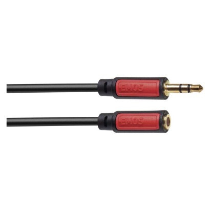 EMOS--SM5102 - KÁBEL 3,5MM ST/M-3,5MM ST/F 2,5M FEKETE
