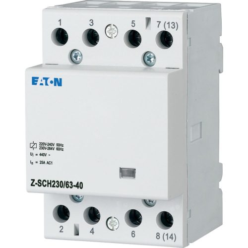 EATON Installációs kontaktor sorolható 63A 440V AC 4-z 230V AC-műk. 3mod Z-SCH230/63-40
