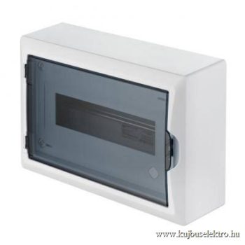   ECONOMIC BOX Falon kívüli kiselosztó doboz 1/12 (N+PE) IP 40 átlátszó ajtó