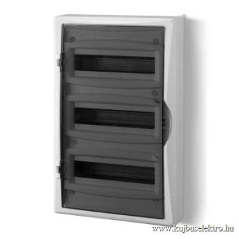   ECONOMIC BOX Falon kívüli kiselosztó doboz 3/36 (N+PE) IP 40 átlátszó ajtó