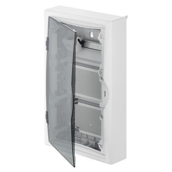   ECONOMIC BOX MULTIMEDIA Falon kívüli kiselosztó doboz3/36 (N+PE) IP 40 átlátszó ajtó