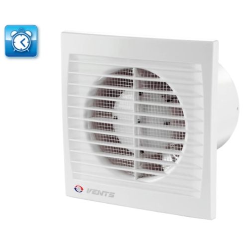 VENTS 125 ST Klasszikus megjelenésű háztartási ventilátor, 125mm légcsatornához, időrelével
