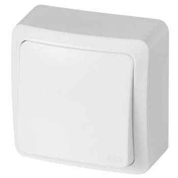 BERG-3713-00 Nyomógomb lámpajellel FEHÉR