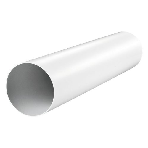 2010 (ns/b) Fehér, műanyag kör légcsatorna, 125mm átmérővel, 100cm hosszban