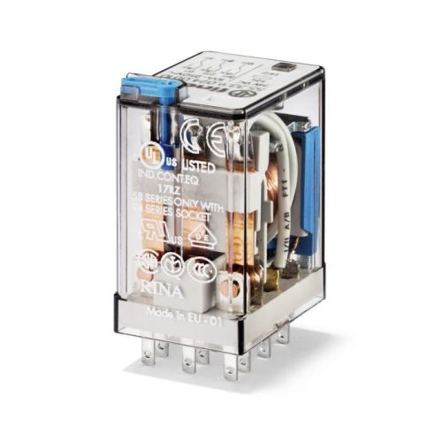 FINDER 55.34.9.012.0040 Általános célú relé 7A 4-v dugaszolós 12VDC monostabil IP20