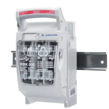   Apator - RBK 000 pro-E-M - Szakaszoló, késes biztosítós, vízszintes, 3f., 160A, DIN sínre, S/M csatl. - HD Hungária - 63-823191-061