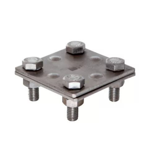 Keresztösszekötő 30/30, 60x60x3mm V4A rozsdamentes  2 részes BLKLE60-3FL/FLVA