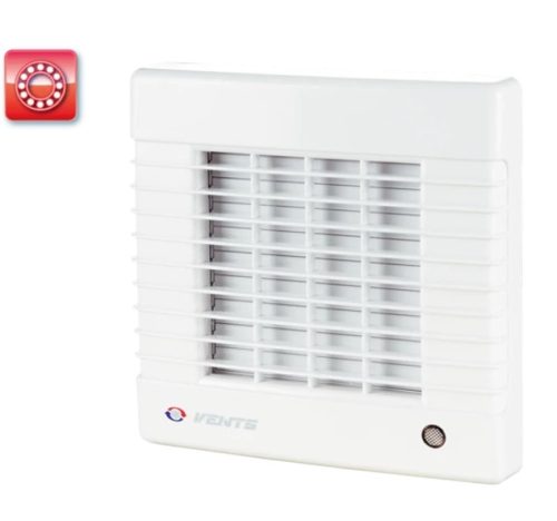 VENTS 125 MA L Automata zsalus háztartási ventilátor, 125mm légcsatornához, golyóscsapágyas kivitel