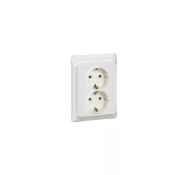   SOMOGYI ELEKTRONIC - 782113 - Kaptika 2x2P+F aljzat komplett, fehér