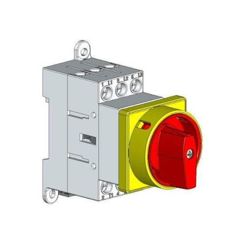 Iskra - ISKRA DS40R-3P-O25 piros/sárga - Terheléskapcsoló moduláris, 3x40A, 0-1 állás, közvetlen kar (piros/sárga) - HD Hungária - 786125138000