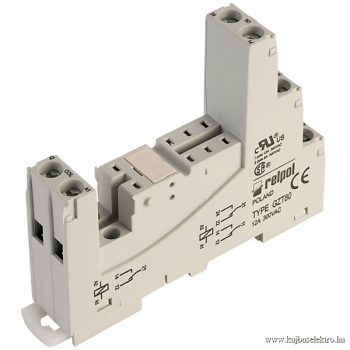  Relpol - GZT80 szürke - Reléfoglalat RM84/85/87L/87P relékhez - HD Hungária - 852612