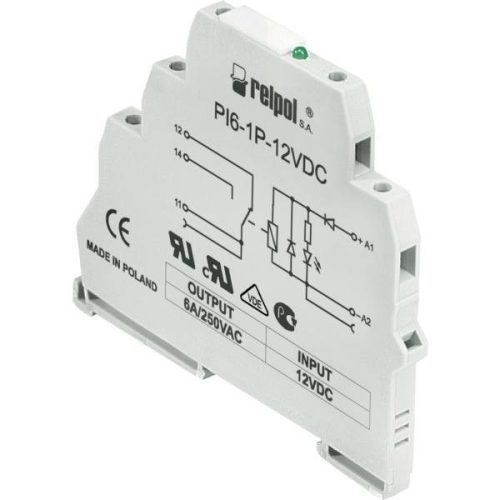 Relpol - PI6-1P-115VAC/DC - Interfész relé, 1C/O, 115VAC/DC, 6A, 6,2mm - HD Hungária - 854908