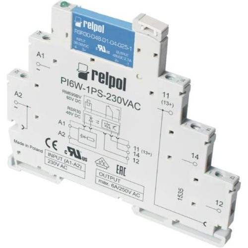 Relpol - PIR6W-1PS-24VDC-O - Interfész relé, 6A, tranzisztor kimenet, 24VDC, - HD Hungária - 857164