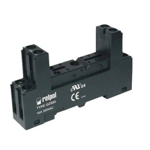 Relpol - GZM80 fekete - Relé foglalat, 8 pin 12A RM84/85 relékhez - HD Hungária - 857409