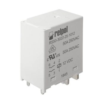   Relpol - RS50-3022-25-1012 - Ipari relé, 50A, 12VDC, 2NO, - HD Hungária - 859173