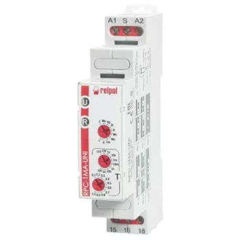   Relpol - RPC-1MA-UNI multifunkciós időrelé - Időrelé multifunkciós, 1C/O, 10 funkció, 12-240VAC/DC - HD Hungária - 863181