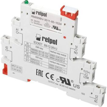   Relpol - SIR6W-24VAC/DC-R - Interfész relé, 1C/O, 6A, 24VAC/DC - HD Hungária - 863751