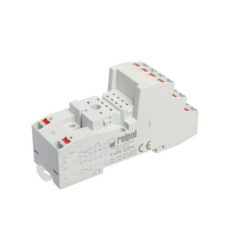   Relpol - GZP4 "push in" - Relé foglalat, rugós, R4N/R2N reléhez, szürke - HD Hungária - 864324