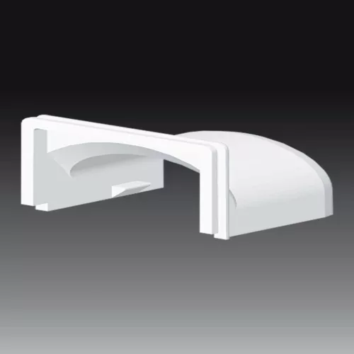 KOPOS ELEKTRO - 8837 HB - Vezetékcsatorna ráépíthető leágazóidom Műa taposócsatorna 34x10,5mm gallér fehér