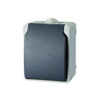  SOMOGYI ELEKTRONIC - 9871H - AQUATOP, falon kívüli, 1 férőhelyes dugalj IP54 szürke