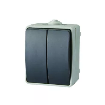   SOMOGYI ELEKTRONIC - 9875H - AQUATOP, falon kívüli, csillárkapcsoló IP54 szürke