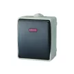 SOMOGYI ELEKTRONIC - 9877H - AQUATOP, falon kívüli, nyomókapcsoló irányfénnyel IP54 szürke