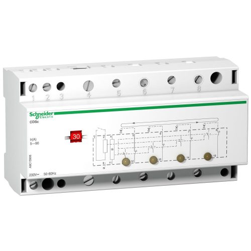 SCHNEIDER A9C15906 - ACTI9 CDSC terhelésfigyelő kontaktor, 4 csatornás, 240V egyfázisú