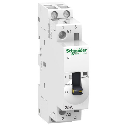 SCHNEIDER A9C21132 - ACTI9 iCT25A kézi vezérlésű kontaktor, 50Hz, 2NO, 24VAC