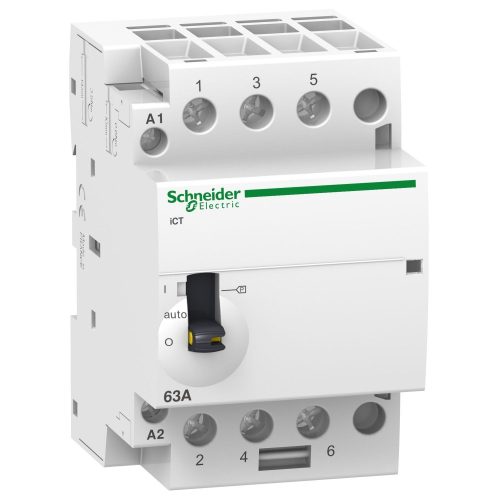 SCHNEIDER A9C21843 - ACTI9 iCT40A kézi vezérlésű kontaktor, 50Hz, 3NO, 220-240VAC