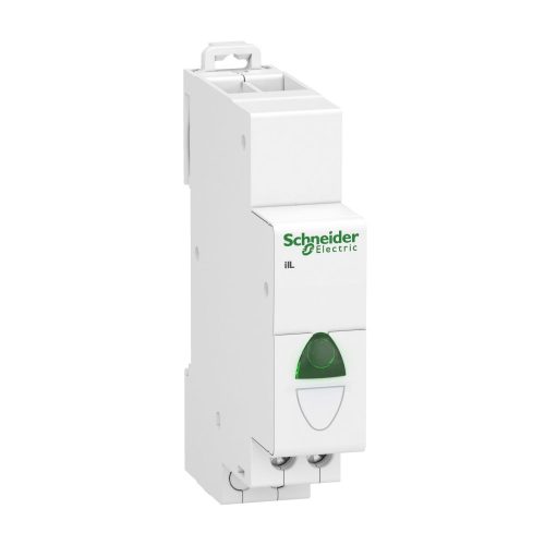 SCHNEIDER A9E18331 - ACTI9 iIL jelzőlámpa, egyes, zöld, 12-48VAC