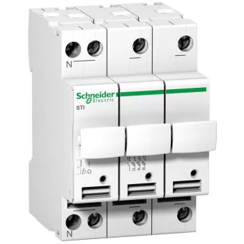   SCHNEIDER A9N15658 - ACTI9 STI olvadóbiztosítós szakaszolókapcsoló, 3P-N, 25A, 10.3x38mm 