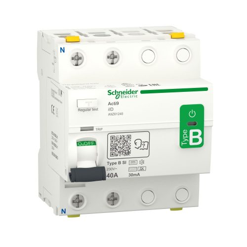 SCHNEIDER A9Z61240 - ACTI9 iID áram-védőkapcsoló, B-SI osztály, 2P, 40A, 30mA