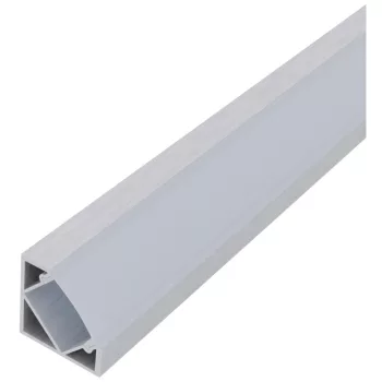   Avide Alu Profil "V" 18.1x18.1mm Sarok Opál búrával 1m