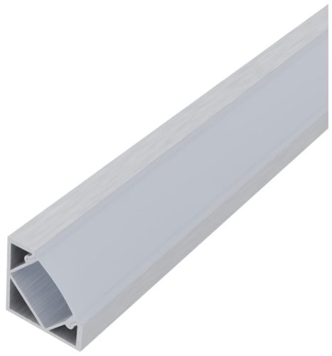 Avide Alu Profil "V" 18.1x18.1mm Sarok Opál búrával 1m