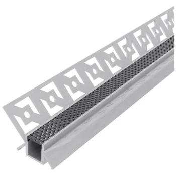   Avide Alu Profil Gipszkarton Belső Sarokba Süllyeszhető Fekete méhsejt búrával 1m